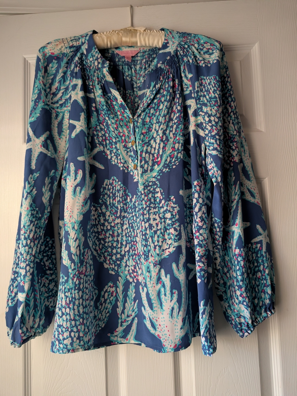 Lilly Pulitzer Coral Reef Peasant Top